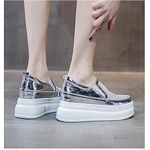 Amazon | インヒール 美脚 スリッポン スニーカー レディース